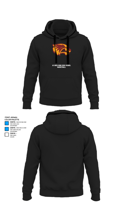 Au Gres-Sims High School Basketball 7480620 Hoodie - 24