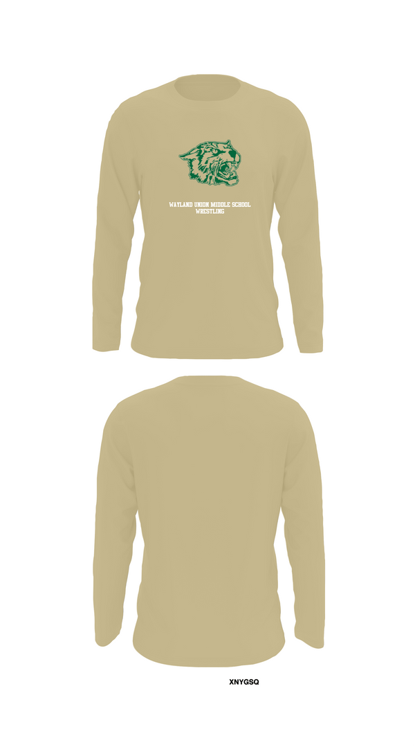 Long Sleeve Performance Shirt, Wayland Union Middle School Wrestling, Wrestling, Teamtime, Team time, sublimation, custom sports apparel, team uniforms, spirit wear, spiritwear, sports uniforms, custom shirts, team store, custom team store, fundraiser sports, apparel fundraiser