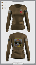 51st CTC 1263769 Women's Long Sleeve V-neck Shirt - 1