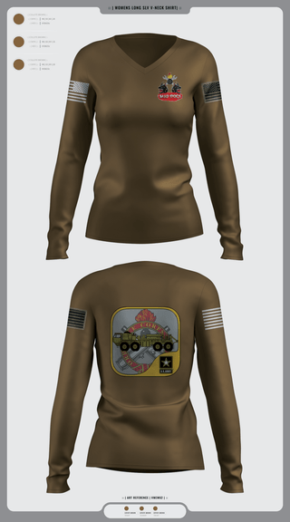 Women's Long Sleeve Vneck Shirt, 51st CTC, Army, Teamtime, Team time, sublimation, custom sports apparel, team uniforms, spirit wear, spiritwear, sports uniforms, custom shirts, team store, custom team store, fundraiser sports, apparel fundraiser