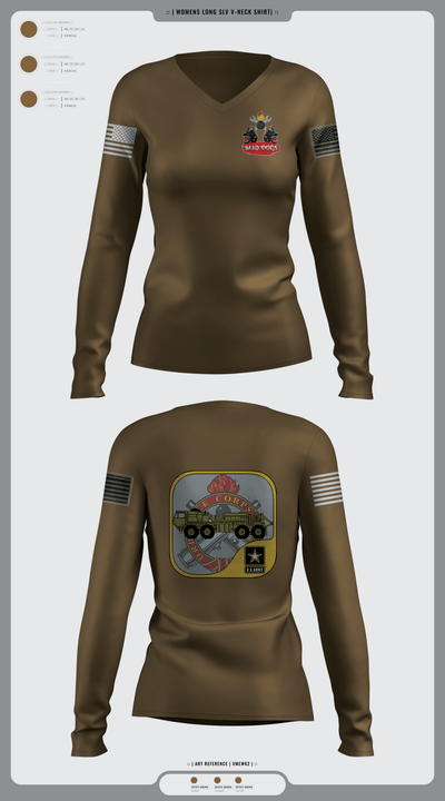 51st CTC 1263769 Women's Long Sleeve V-neck Shirt - 1