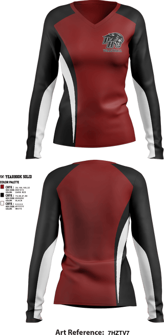 Womens Long Sleeve Vneck Shirt, Panthers Volleyball, Women's Volleyball, Teamtime, Team time, sublimation, custom sports apparel, team uniforms, spirit wear, spiritwear, sports uniforms, custom shirts, team store, custom team store, fundraiser sports, apparel fundraiser
