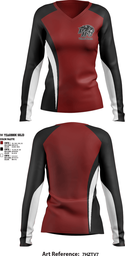 Womens Long Sleeve Vneck Shirt, Panthers Volleyball, Women's Volleyball, Teamtime, Team time, sublimation, custom sports apparel, team uniforms, spirit wear, spiritwear, sports uniforms, custom shirts, team store, custom team store, fundraiser sports, apparel fundraiser