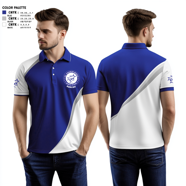 Short Sleeve Performance Polo, St Charles North High School Bowling, Bowling, Teamtime, Team time, sublimation, custom sports apparel, team uniforms, spirit wear, spiritwear, sports uniforms, custom shirts, team store, custom team store, fundraiser sports, apparel fundraiser