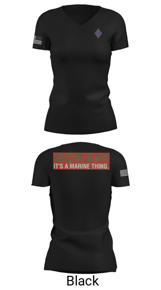 Women's Short Sleeve Vneck Shirt, 1st Marine Regiment, Marines, Teamtime, Team time, sublimation, custom sports apparel, team uniforms, spirit wear, spiritwear, sports uniforms, custom shirts, team store, custom team store, fundraiser sports, apparel fundraiser