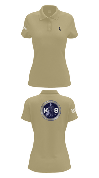 Women's Short Sleeve Performance Polo, Los Alamitos Police K9, Police, Teamtime, Team time, sublimation, custom sports apparel, team uniforms, spirit wear, spiritwear, sports uniforms, custom shirts, team store, custom team store, fundraiser sports, apparel fundraiser