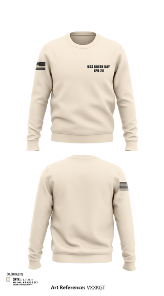 Crew Neck Sweatshirt, USS GREEN BAY LPD 20, Navy, Teamtime, Team time, sublimation, custom sports apparel, team uniforms, spirit wear, spiritwear, sports uniforms, custom shirts, team store, custom team store, fundraiser sports, apparel fundraiser