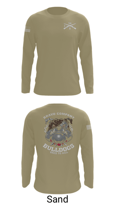 B/3-34 Bulldogs 76121406 Long Sleeve Performance Shirt - 86