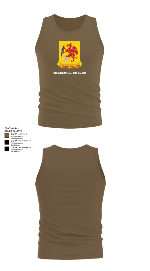 Tank Top, 2nd Chemical Battalion, Army, Teamtime, Team time, sublimation, custom sports apparel, team uniforms, spirit wear, spiritwear, sports uniforms, custom shirts, team store, custom team store, fundraiser sports, apparel fundraiser