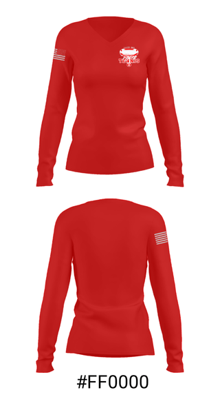 Women's Long Sleeve Vneck Shirt, Archer High School Tennis, Tennis, Teamtime, Team time, sublimation, custom sports apparel, team uniforms, spirit wear, spiritwear, sports uniforms, custom shirts, team store, custom team store, fundraiser sports, apparel fundraiser