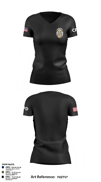undefined Women's Short Sleeve V-neck Shirt - 6