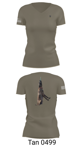 Womens Short Sleeve Vneck Shirt, Mals K9, Army, Teamtime, Team time, sublimation, custom sports apparel, team uniforms, spirit wear, spiritwear, sports uniforms, custom shirts, team store, custom team store, fundraiser sports, apparel fundraiser
