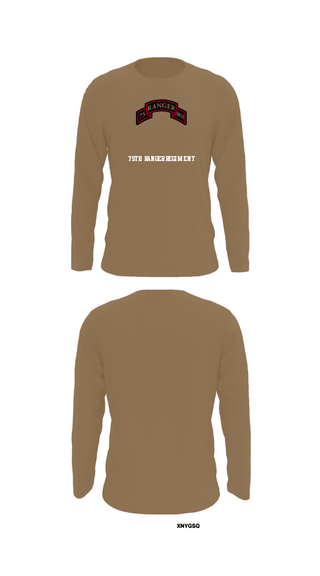Long Sleeve Performance Shirt, 75th Ranger Regiment, Army, Teamtime, Team time, sublimation, custom sports apparel, team uniforms, spirit wear, spiritwear, sports uniforms, custom shirts, team store, custom team store, fundraiser sports, apparel fundraiser