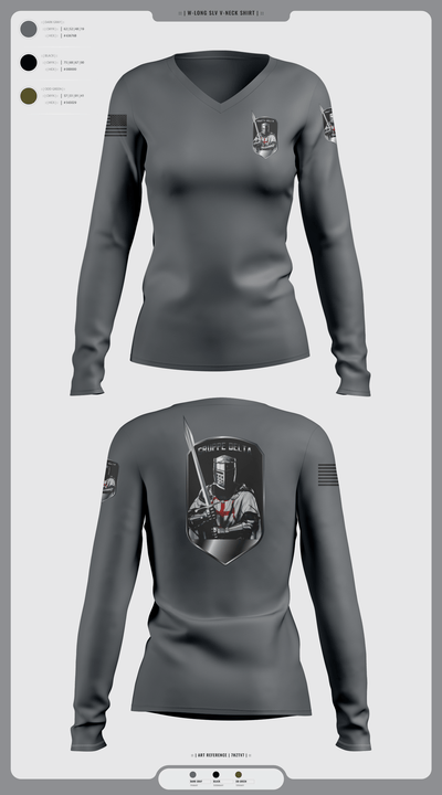 Gruppe Delta 55170090 Women's Long Sleeve V-neck Shirt -1 1