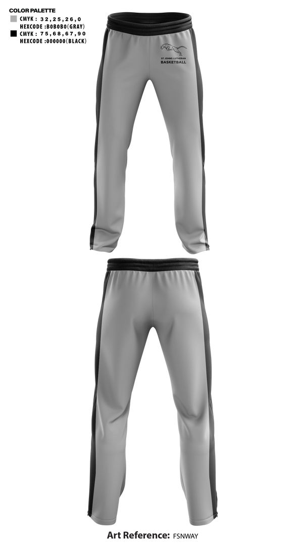 Sweatpants, St Johns Lutheran Basketball, Men's Basketball, Teamtime, Team time, sublimation, custom sports apparel, team uniforms, spirit wear, spiritwear, sports uniforms, custom shirts, team store, custom team store, fundraiser sports, apparel fundraiser