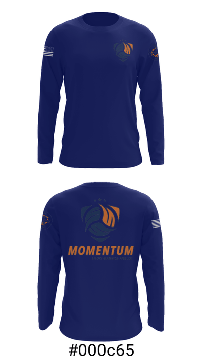 Momentum Volleyball Club 81929497 Long Sleeve Performance Shirt - 18