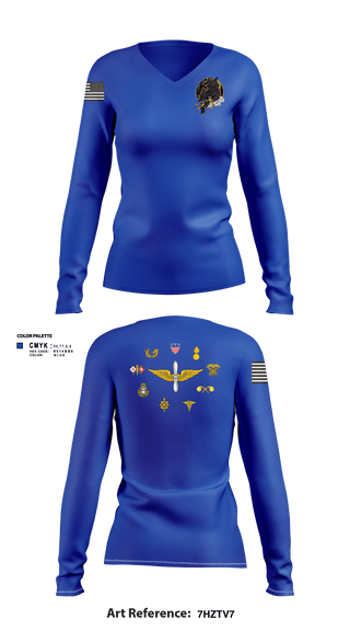 Womens Long Sleeve Vneck Shirt, HHC/1-214 GSAB       Hellhounds, Army, Teamtime, Team time, sublimation, custom sports apparel, team uniforms, spirit wear, spiritwear, sports uniforms, custom shirts, team store, custom team store, fundraiser sports, apparel fundraiser