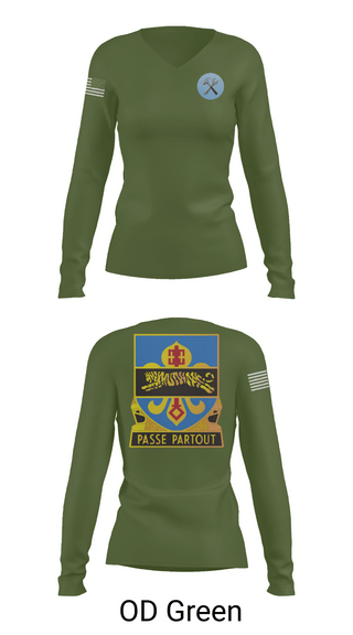 Womens Long Sleeve Vneck Shirt 1, HHD, 415th Military Intelligence Battalion, National Guard, Teamtime, Team time, sublimation, custom sports apparel, team uniforms, spirit wear, spiritwear, sports uniforms, custom shirts, team store, custom team store, fundraiser sports, apparel fundraiser