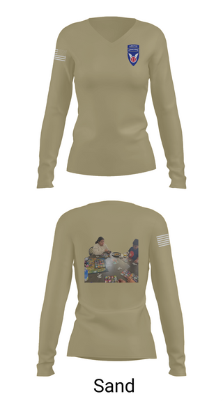 Womens Long Sleeve Vneck Shirt, 11th ABN DIV WO, , Teamtime, Team time, sublimation, custom sports apparel, team uniforms, spirit wear, spiritwear, sports uniforms, custom shirts, team store, custom team store, fundraiser sports, apparel fundraiser