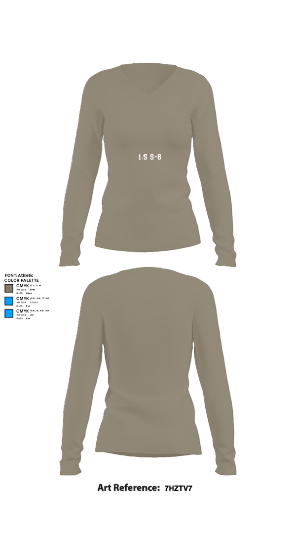 Women's Long Sleeve Vneck Shirt, 1/5 S-6, Marines, Teamtime, Team time, sublimation, custom sports apparel, team uniforms, spirit wear, spiritwear, sports uniforms, custom shirts, team store, custom team store, fundraiser sports, apparel fundraiser