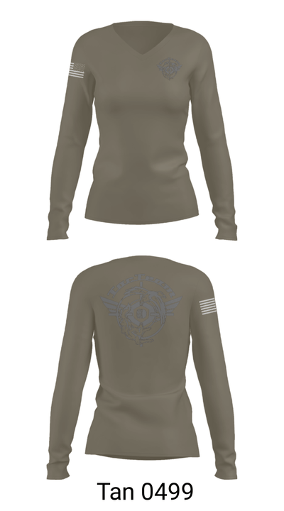 TacTeam 28181044 Women's Long Sleeve V-neck Shirt - 77