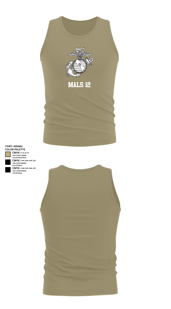 Tank Top, Mals 12, Marines, Teamtime, Team time, sublimation, custom sports apparel, team uniforms, spirit wear, spiritwear, sports uniforms, custom shirts, team store, custom team store, fundraiser sports, apparel fundraiser