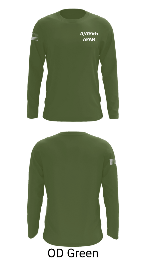 Long Sleeve Performance Shirt, 3/319th AFAR, Army, Teamtime, Team time, sublimation, custom sports apparel, team uniforms, spirit wear, spiritwear, sports uniforms, custom shirts, team store, custom team store, fundraiser sports, apparel fundraiser