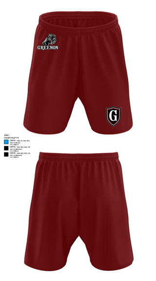 Athletic Shorts With Pockets, Greenon Knights, Women's Volleyball, Teamtime, Team time, sublimation, custom sports apparel, team uniforms, spirit wear, spiritwear, sports uniforms, custom shirts, team store, custom team store, fundraiser sports, apparel fundraiser