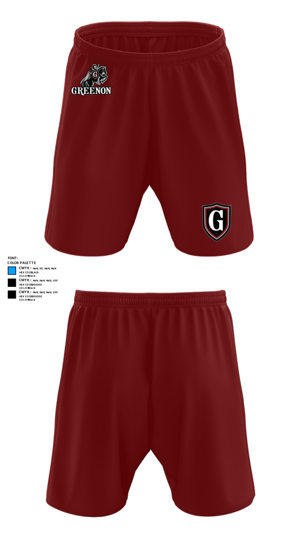 Athletic Shorts With Pockets, Greenon Knights, Women's Volleyball, Teamtime, Team time, sublimation, custom sports apparel, team uniforms, spirit wear, spiritwear, sports uniforms, custom shirts, team store, custom team store, fundraiser sports, apparel fundraiser