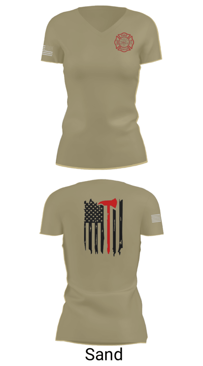 Okay Fire & Rescue 91150709 Women's Short Sleeve V-neck Shirt - 44