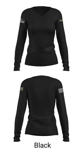 Women's Long Sleeve Vneck Shirt, 578th A Co, National Guard, Teamtime, Team time, sublimation, custom sports apparel, team uniforms, spirit wear, spiritwear, sports uniforms, custom shirts, team store, custom team store, fundraiser sports, apparel fundraiser