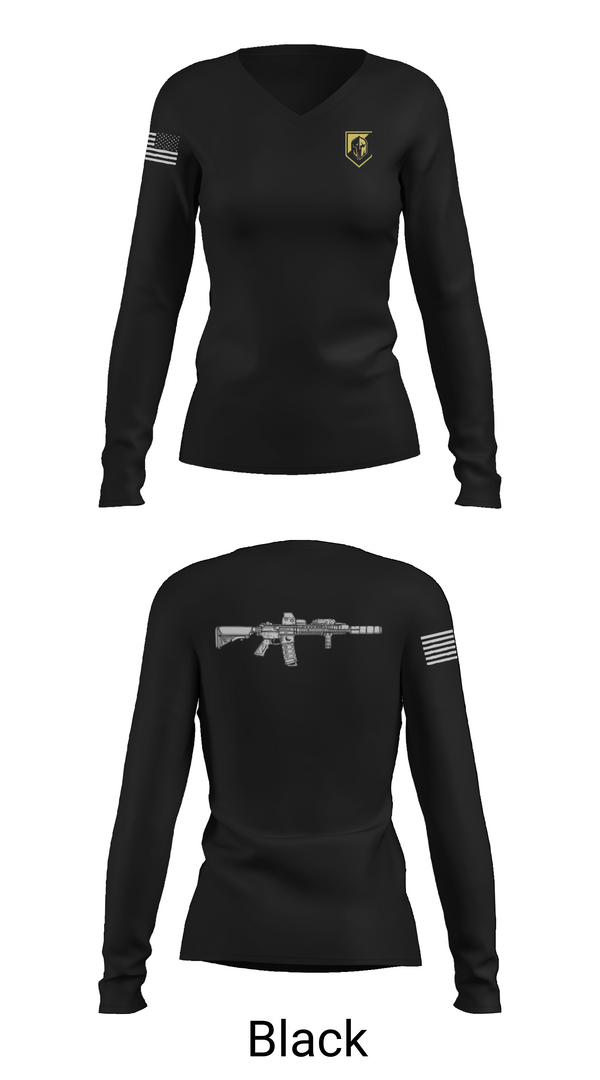 Womens Long Sleeve Vneck Shirt, Miami shooting, Space Force, Teamtime, Team time, sublimation, custom sports apparel, team uniforms, spirit wear, spiritwear, sports uniforms, custom shirts, team store, custom team store, fundraiser sports, apparel fundraiser