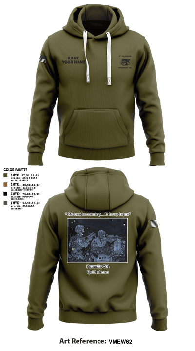 Charger Co. / 2-112th Infantry Battalion 37738588 Hoodie - 38