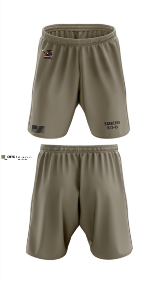 Athletic Shorts With Pockets, Brawlers, Army, Teamtime, Team time, sublimation, custom sports apparel, team uniforms, spirit wear, spiritwear, sports uniforms, custom shirts, team store, custom team store, fundraiser sports, apparel fundraiser