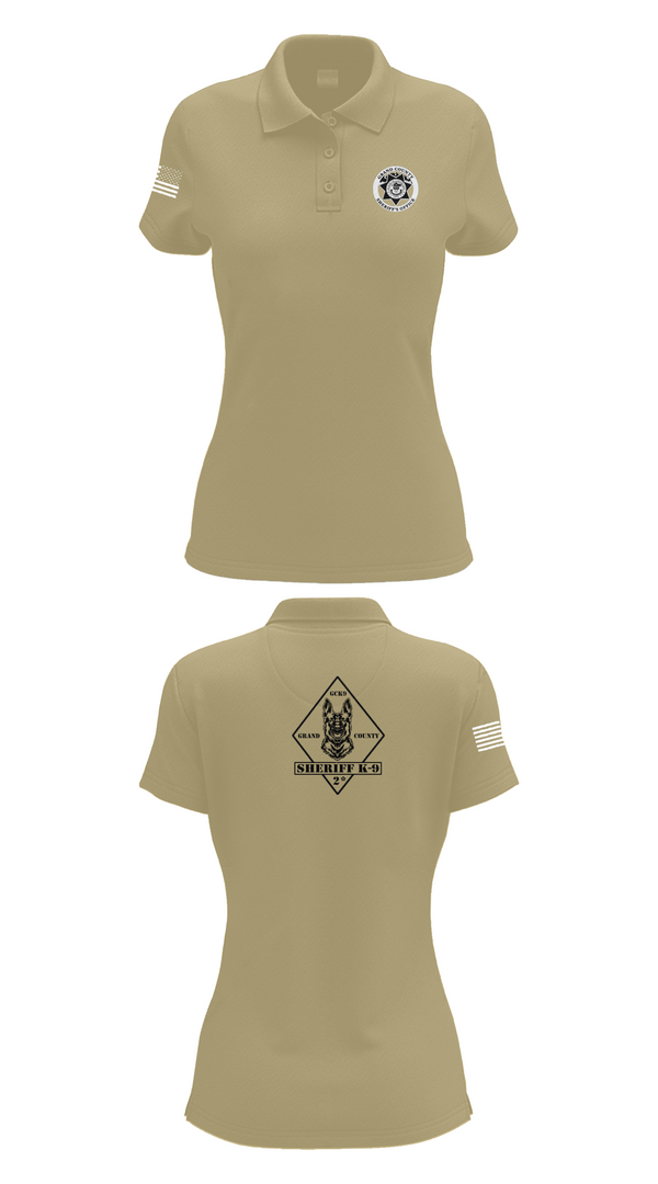 Womens Short Sleeve Performance Polo, GCSO K9, , Teamtime, Team time, sublimation, custom sports apparel, team uniforms, spirit wear, spiritwear, sports uniforms, custom shirts, team store, custom team store, fundraiser sports, apparel fundraiser