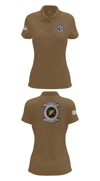 Womens Short Sleeve Performance Polo, VMFA-332 The Moonlighters, Marines, Teamtime, Team time, sublimation, custom sports apparel, team uniforms, spirit wear, spiritwear, sports uniforms, custom shirts, team store, custom team store, fundraiser sports, apparel fundraiser