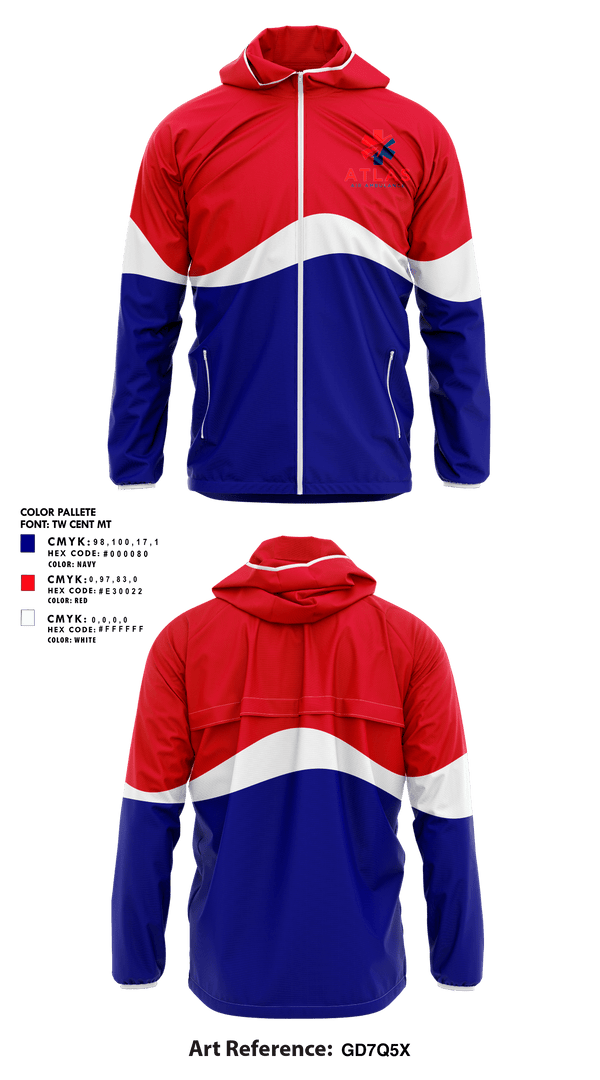 Windbreaker, Atlas Air Ambulance, , Teamtime, Team time, sublimation, custom sports apparel, team uniforms, spirit wear, spiritwear, sports uniforms, custom shirts, team store, custom team store, fundraiser sports, apparel fundraiser