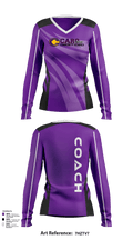Caro High School Volleyball 92825459 Women's Long Sleeve V-neck Shirt - 127