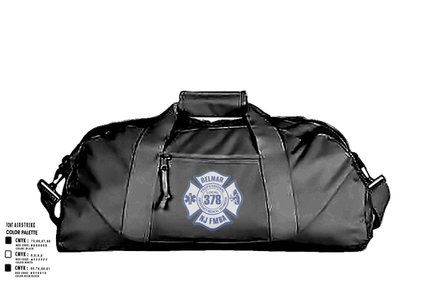 Duffle Bag, Belmar FMBA, Fire Department, Teamtime, Team time, sublimation, custom sports apparel, team uniforms, spirit wear, spiritwear, sports uniforms, custom shirts, team store, custom team store, fundraiser sports, apparel fundraiser