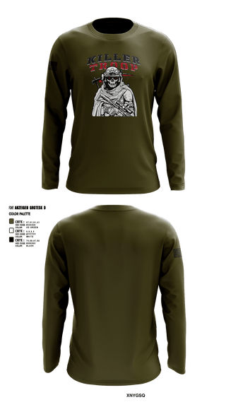 Long Sleeve Performance Shirt, 3/2CR Killer Troop, Army, Teamtime, Team time, sublimation, custom sports apparel, team uniforms, spirit wear, spiritwear, sports uniforms, custom shirts, team store, custom team store, fundraiser sports, apparel fundraiser
