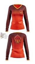 3 O's 95365157 Women's Long Sleeve V-neck Shirt - 1