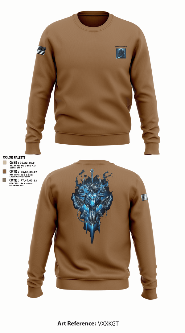 Crew Neck Sweatshirt, Death Knights, Army, Teamtime, Team time, sublimation, custom sports apparel, team uniforms, spirit wear, spiritwear, sports uniforms, custom shirts, team store, custom team store, fundraiser sports, apparel fundraiser