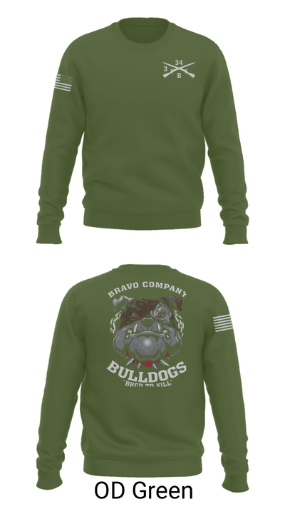 B/3-34 Bulldogs 76121406 Crew Neck Sweatshirt - 45