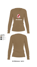 92nd Engineers 80974269 Women's Long Sleeve V-neck Shirt - 2