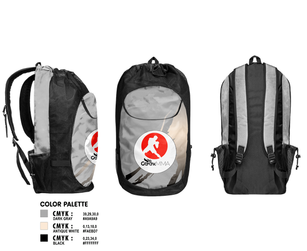 Gear Bag, Geek MMA, Wrestling, Teamtime, Team time, sublimation, custom sports apparel, team uniforms, spirit wear, spiritwear, sports uniforms, custom shirts, team store, custom team store, fundraiser sports, apparel fundraiser