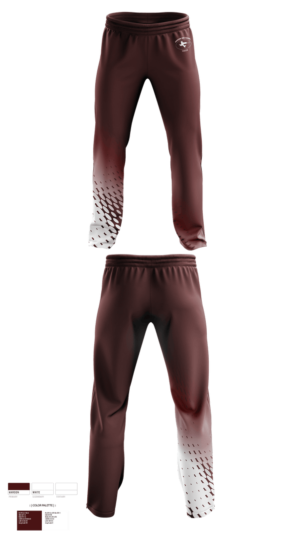 Sweatpants, Garrison High School Cheer, Cheer, Teamtime, Team time, sublimation, custom sports apparel, team uniforms, spirit wear, spiritwear, sports uniforms, custom shirts, team store, custom team store, fundraiser sports, apparel fundraiser