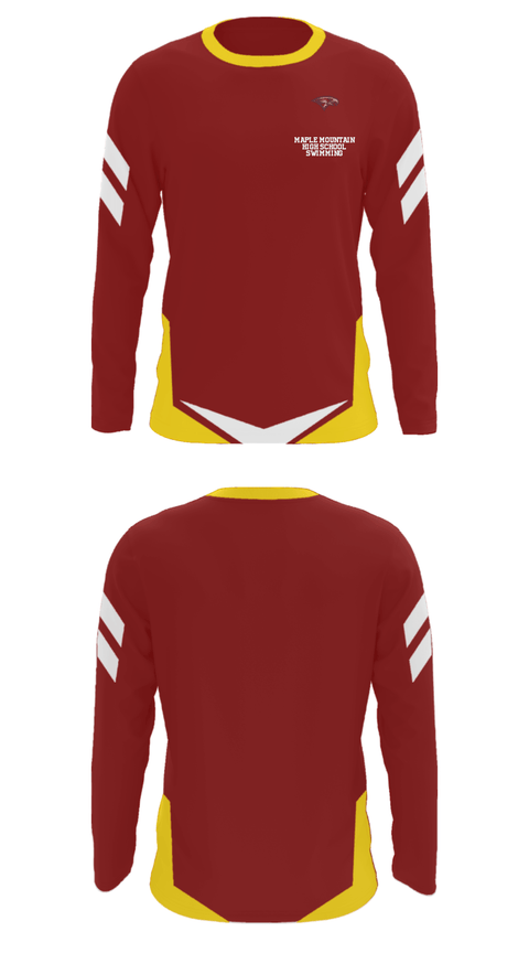 Long Sleeve Performance Shirt, Maple Mountain High School Swimming, Swimming, Teamtime, Team time, sublimation, custom sports apparel, team uniforms, spirit wear, spiritwear, sports uniforms, custom shirts, team store, custom team store, fundraiser sports, apparel fundraiser