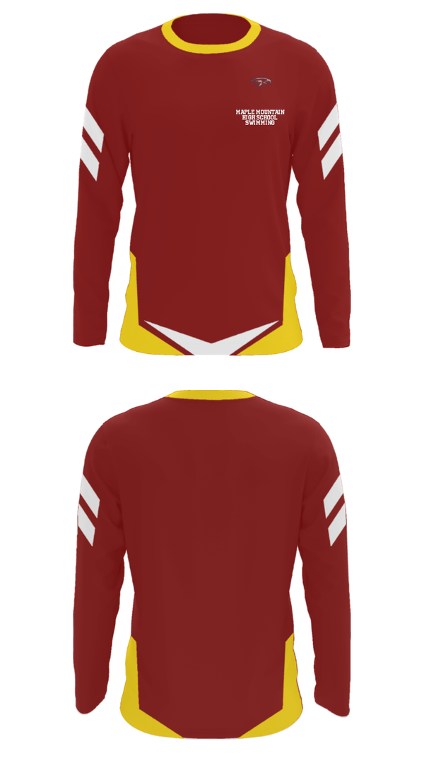 Long Sleeve Performance Shirt, Maple Mountain High School Swimming, Swimming, Teamtime, Team time, sublimation, custom sports apparel, team uniforms, spirit wear, spiritwear, sports uniforms, custom shirts, team store, custom team store, fundraiser sports, apparel fundraiser