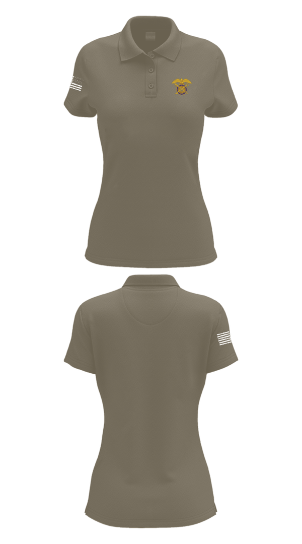 Womens Short Sleeve Performance Polo, 611th, Army, Teamtime, Team time, sublimation, custom sports apparel, team uniforms, spirit wear, spiritwear, sports uniforms, custom shirts, team store, custom team store, fundraiser sports, apparel fundraiser