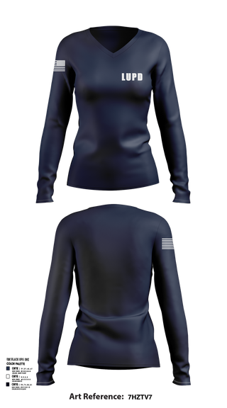 Womens Long Sleeve Vneck Shirt, LUPD, Police, Teamtime, Team time, sublimation, custom sports apparel, team uniforms, spirit wear, spiritwear, sports uniforms, custom shirts, team store, custom team store, fundraiser sports, apparel fundraiser